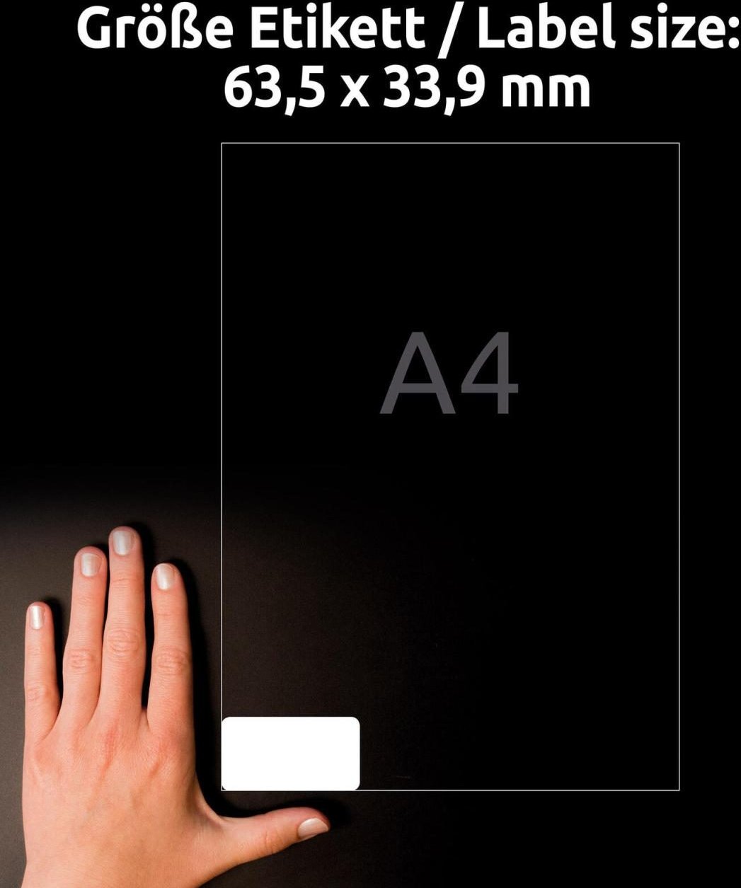 Thumbnail - AVERY Zweckform resistente Folienetiketten 63,5 x 33,9 mm