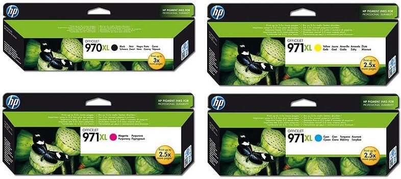 HP Original 970XL/971XL Druckerpatronen Multipack schwarz, cyan, magenta, gelb