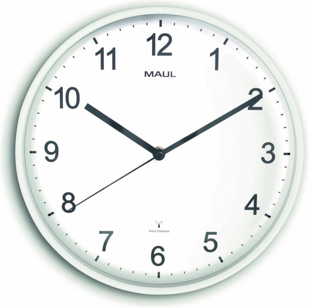 MAUL Funkwanduhr MAULsprint Ø 30.5 cm weiß