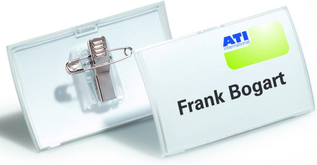 DURABLE Click Fold Namensschilder transparent 7.5 cm x 4 cm