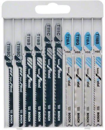 BOSCH Basic for Metal and Wood Stichsägeblätter-Set 10-teilig