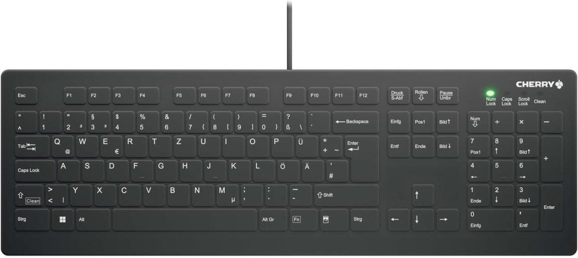 Cherry Hygiene-Tastatur kabelgebunden AK-C8112 schwarz
