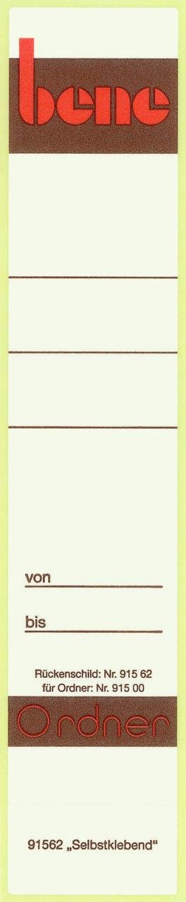 bene Ordneretiketten für 4.5 cm Rückenbreite 34,0 x 160,0 mm