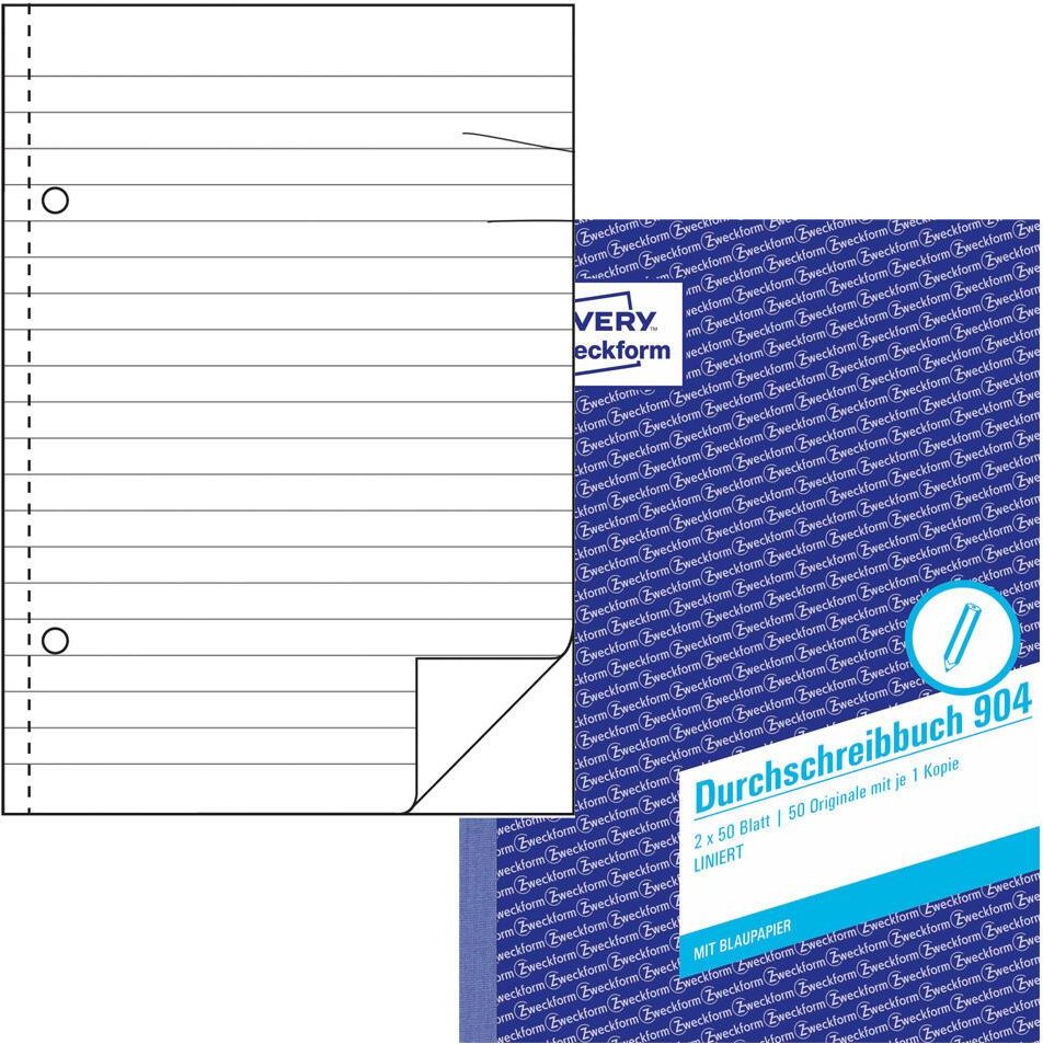 AVERY Zweckform Formularbuch Durchschreibebuch DIN A5 2x 50 Seiten