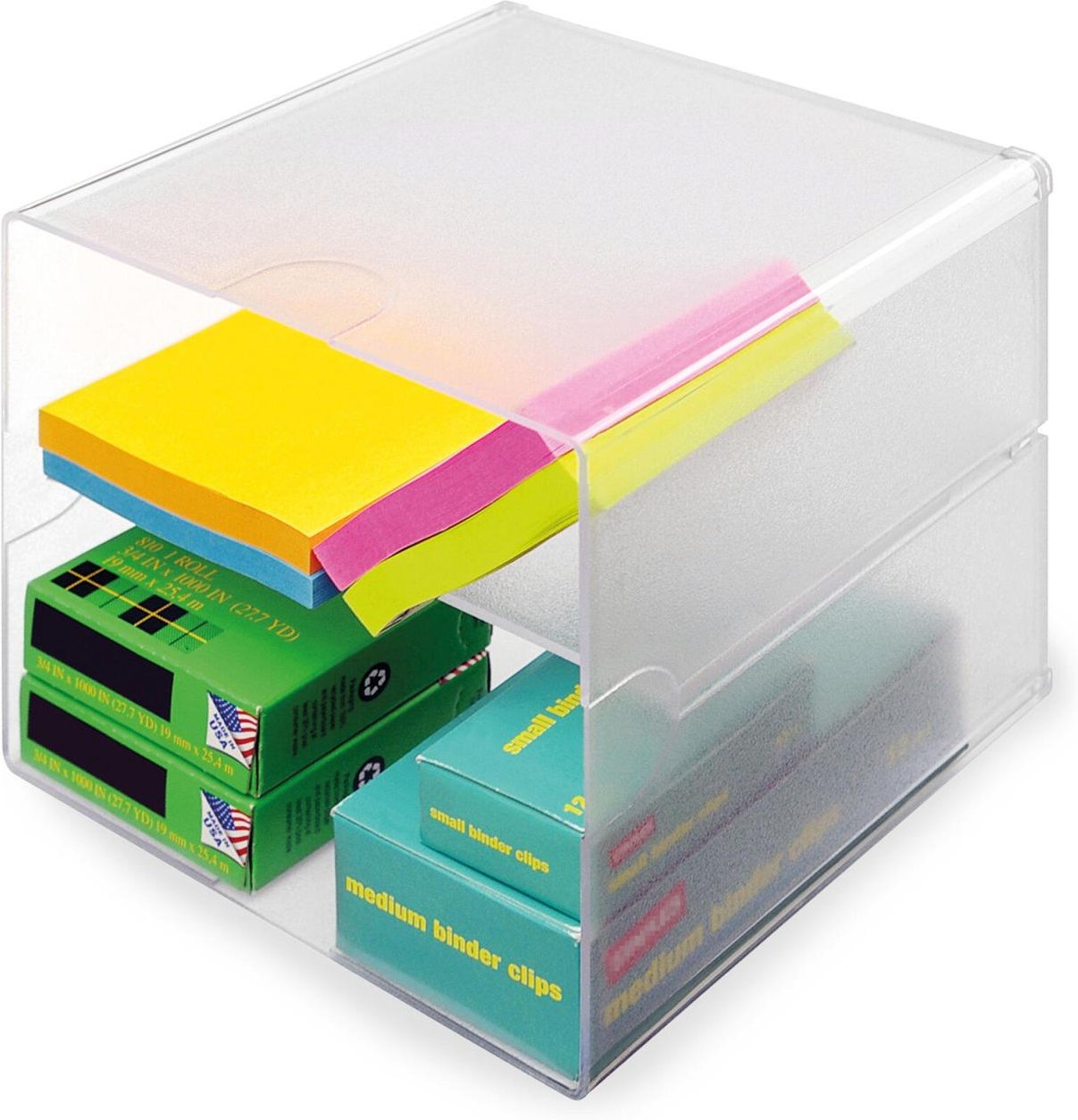 Aufbewahrungsbox Deflecto "Cube" 15,3 x 15,3 x 15,3 cm transparent