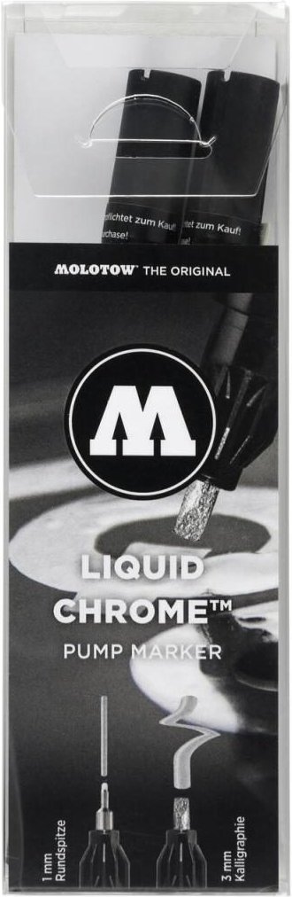Thumbnail - MOLOTOW Liquid Chrome Acrylstifte 1.0 - 3.0 mm Chrom