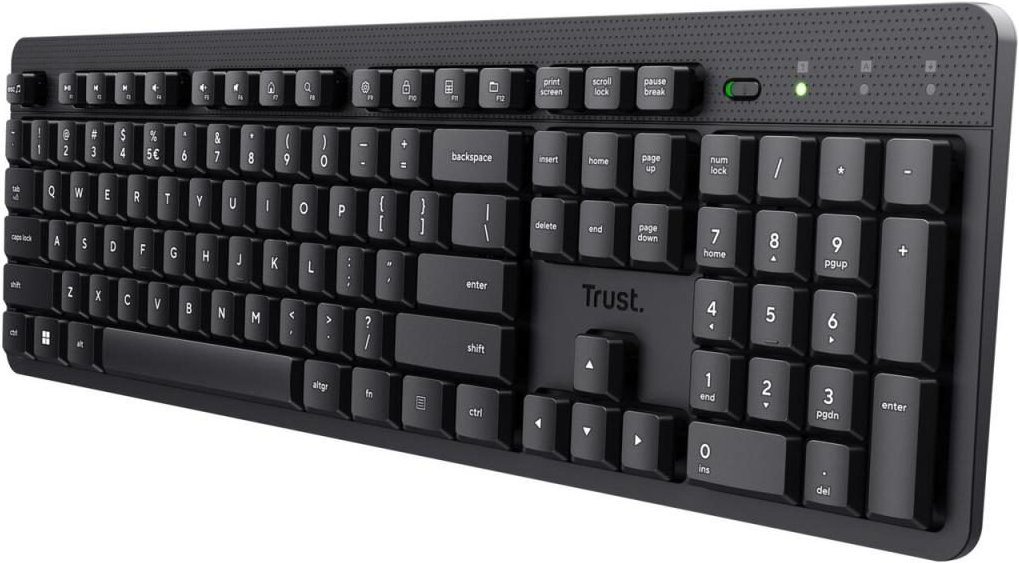 Trust Ody II Leise kabellose Tastatur - Schwarz DE