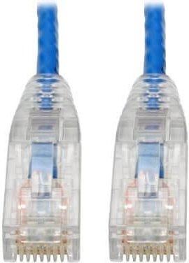 Eaton Tripp Lite Series Cat6 Gigabit Snagless Slim UTP Ethernet Kabel (RJ45 Stecker/Stecker), Blue, 6-in. (15.24 cm)