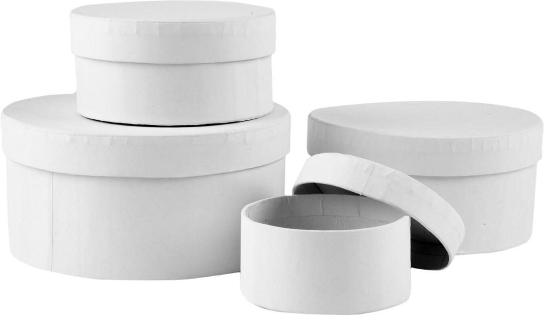 Thumbnail - Creativ Company Geschenkboxen-Set weiß