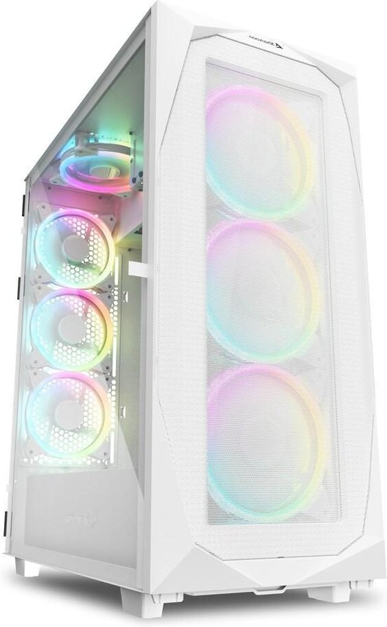 Sharkoon PC Gehäuse REV300 RGB White ATX weiß