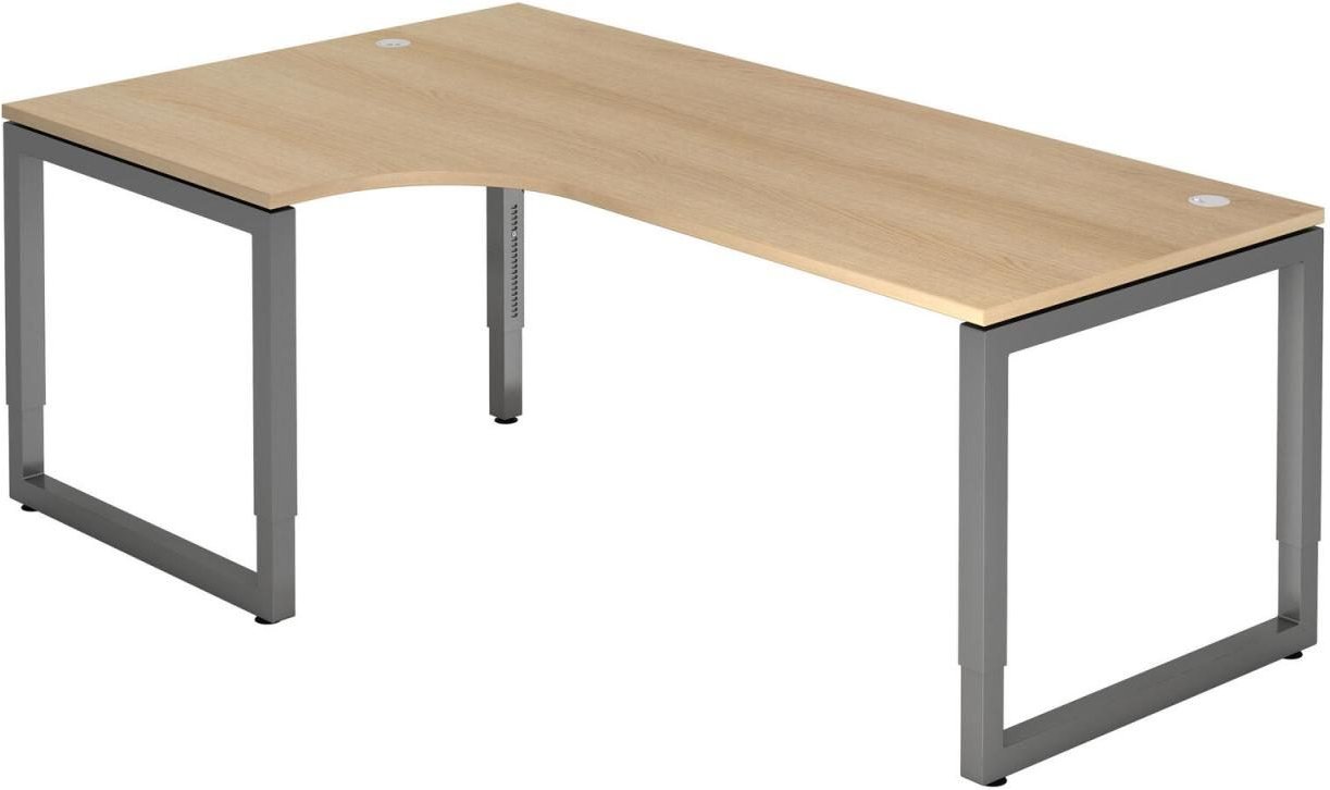 Thumbnail - HAMMERBACHER VRS82/E/G höhenverstellbarer Schreibtisch 65 - 85 cm eiche / anthrazit