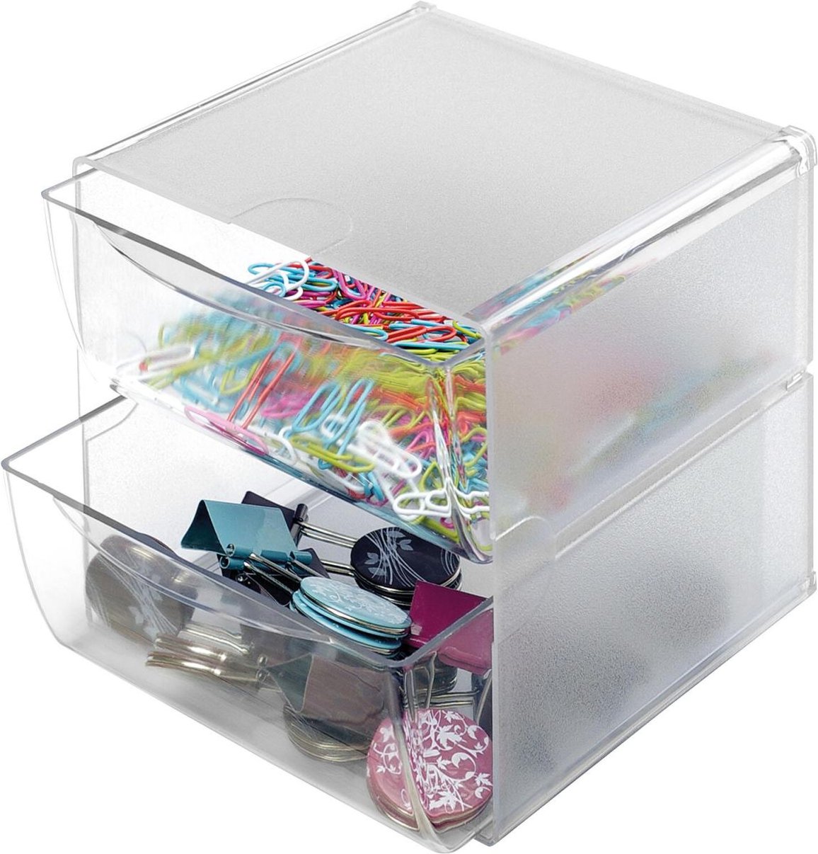 Aufbewahrungsbox Deflecto "Cube" 15,3 x 15,3 x 18,2 cm transparent