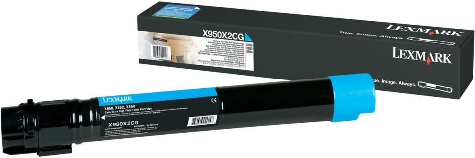 Lexmark Original Toner Standard Variante - X950 cyan 22.000 Seiten (X950X2CG)
