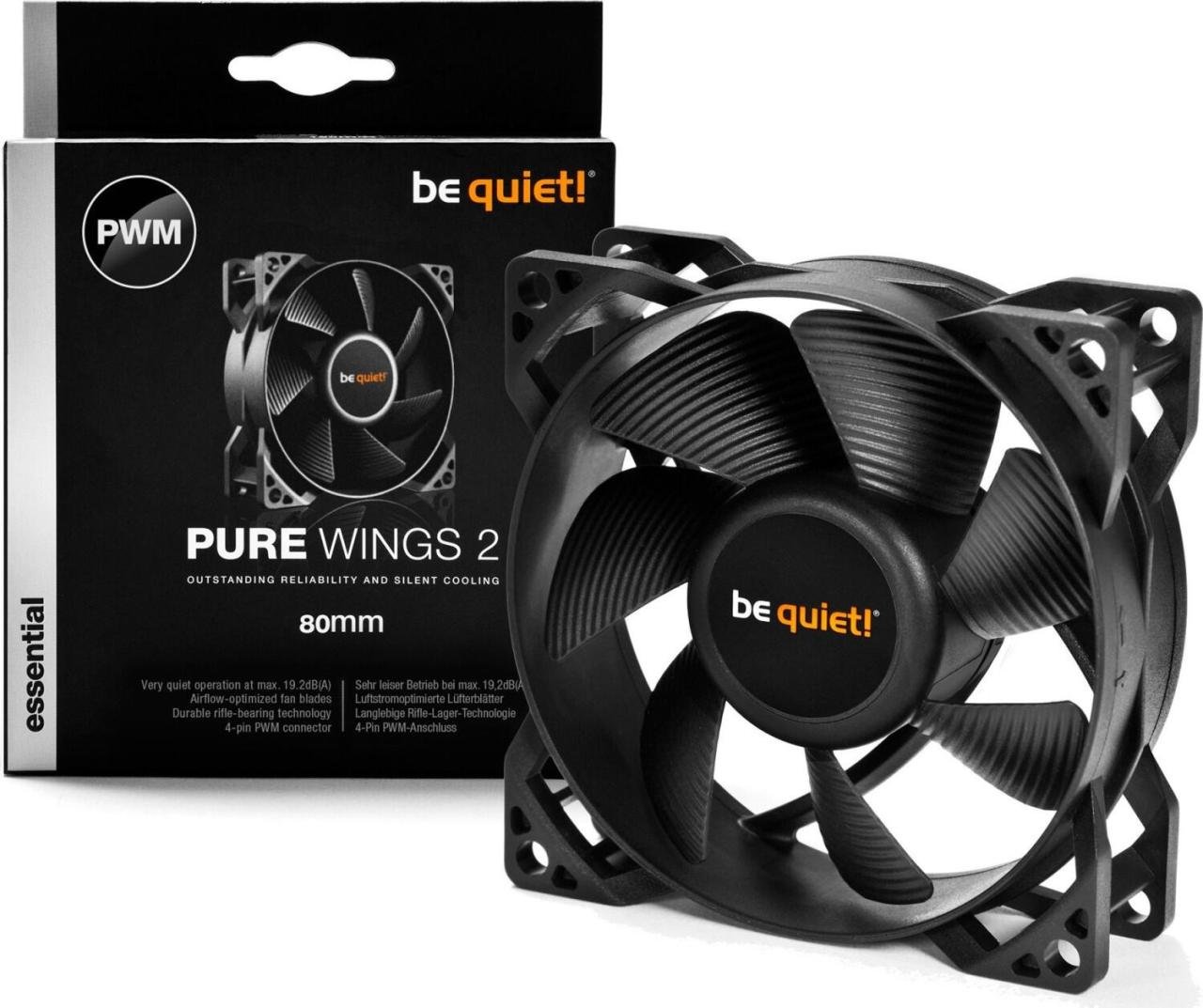 be quiet Lüfter Pure Wings 2 80mm PWM schwarz
