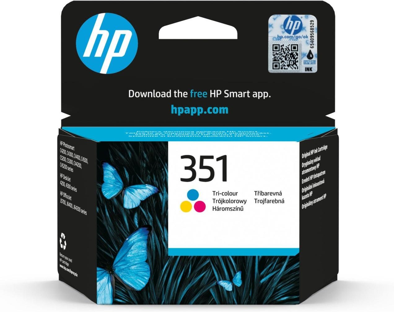 HP Original 351 Druckerpatrone cyan magenta gelb 170 Seiten 3,5ml (CB337EE)