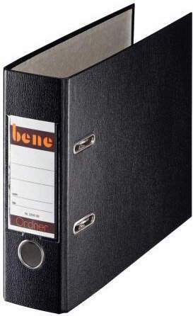 bene Ordner Rückenbreite 7.5 cm DIN A5 quer Kunststoff schwarz