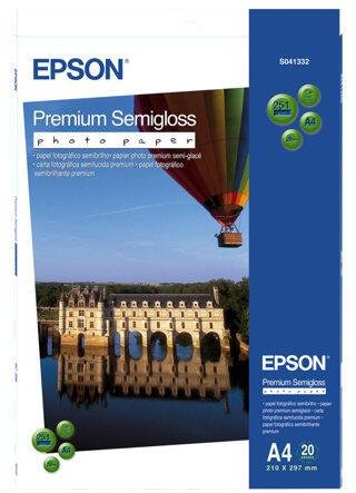 Epson Premium Semigloss Photo Paper - Seidenmattfotopapier - A4 (210 x 297 mm) - 20 Blatt - für Expression Home XP-400