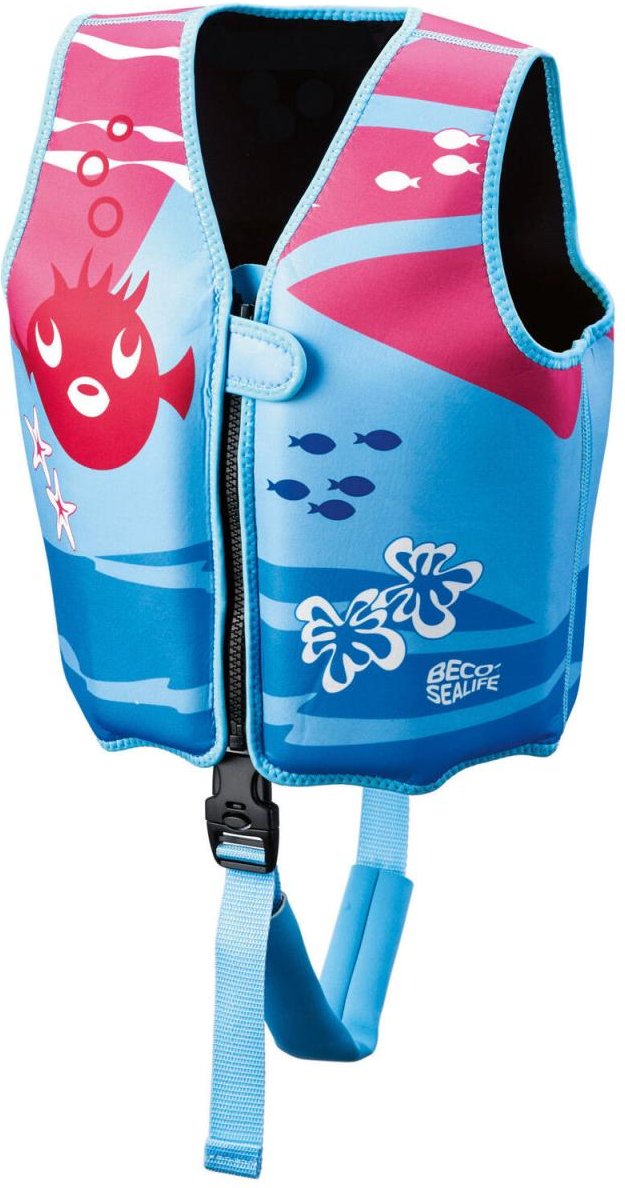 BECO Kinder-Schwimmweste blau/pink S