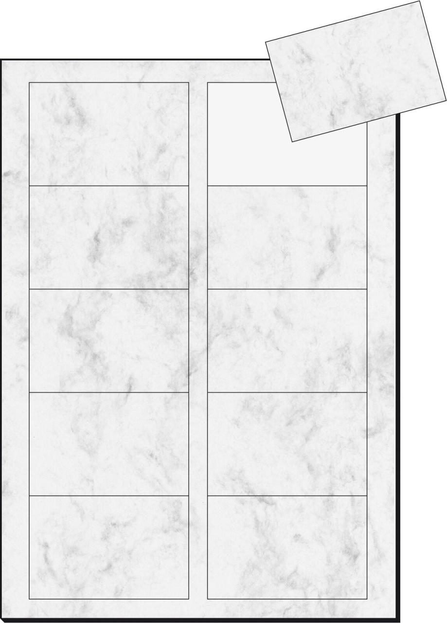 SIGEL Visitenkarten 225 g/m² satiniert marmor-grau