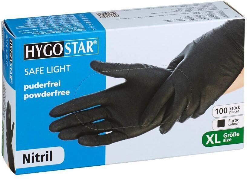 Thumbnail - HYGOSTAR unisex Einmalhandschuhe SAFE LIGHT schwarz Größe XL - 100 St.