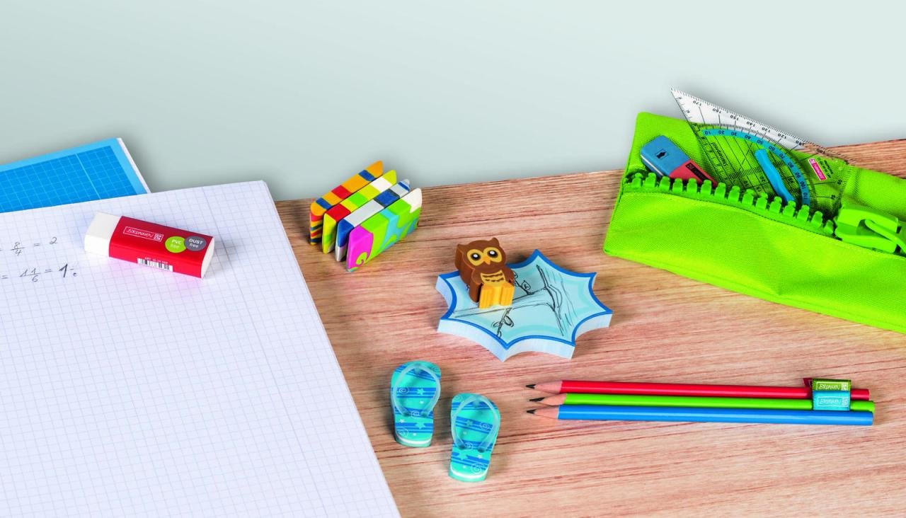 Thumbnail - BRUNNEN Radiergummi grün, blau rosa, lila