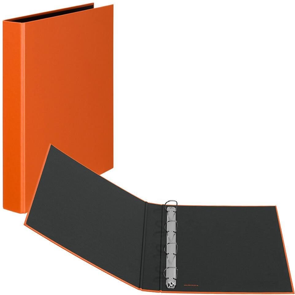 VELOFLEX Ringbuch 4-Ringe DIN A4 3.5 cm orange