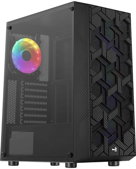 AeroCool PC Gehäuse Hive FRGB Mid-Tower Schwarz