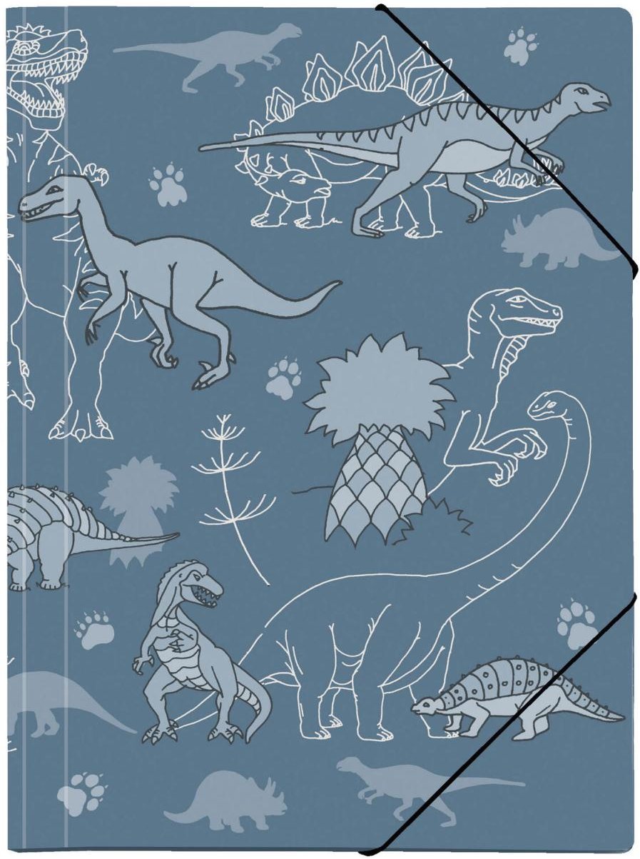 VELOFLEX Sammelmappe Dinos A3 blau