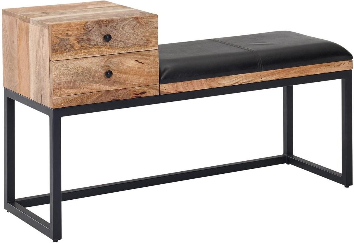 Thumbnail - WOHNLING Sitzbank Echtleder schwarz