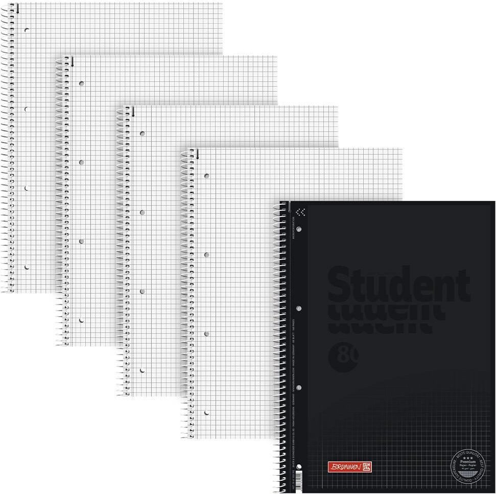 BRUNNEN Collegeblöcke DIN A4 kariert