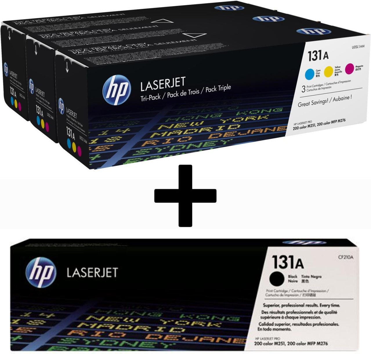 HP Original 131A Toner 4er Set schwarz, cyan, magenta, gelb