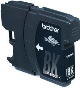 Brother Original LC-1100BK Druckerpatronen Doppelpack schwarz 2 x 450 Seiten (LC1100BKBP2DR)