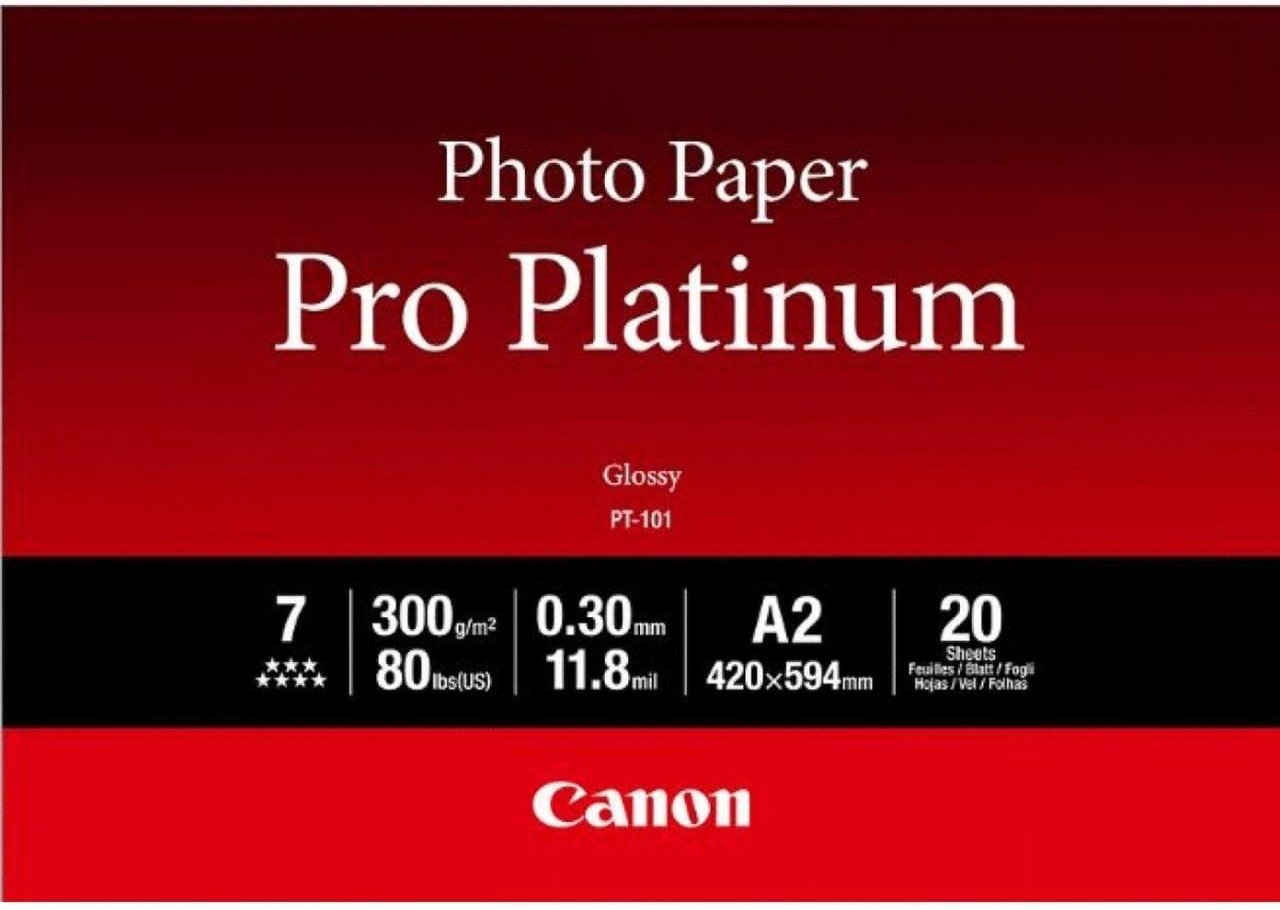 Canon PT-101 Pro Platinum Fotopapier glänzend A2 420x594mm 300g/m² - 20 Blatt