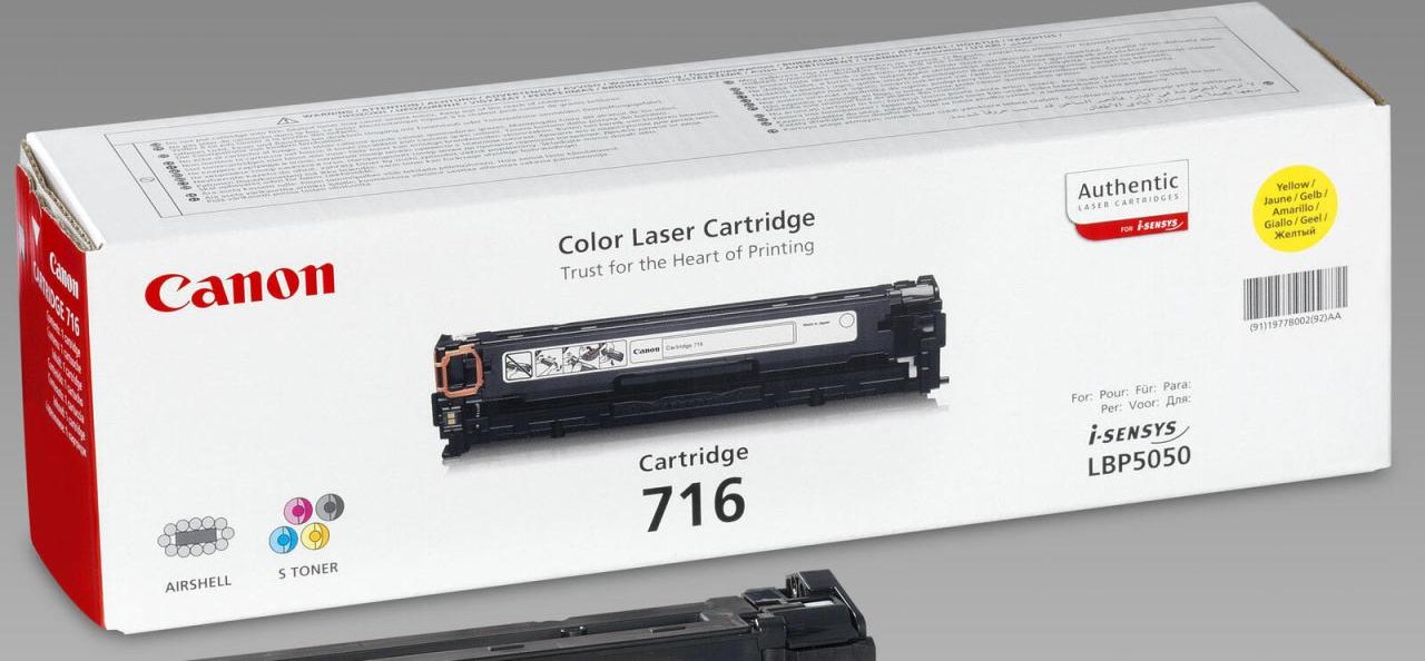 Canon Original Toner 716Y gelb 1.500 Seiten (1977B002)