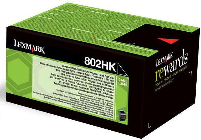 Lexmark Original 802HK Toner schwarz 4.000 Seiten (80C2HK0) für CX410e/de/dte, CX510de/dhe/dthe