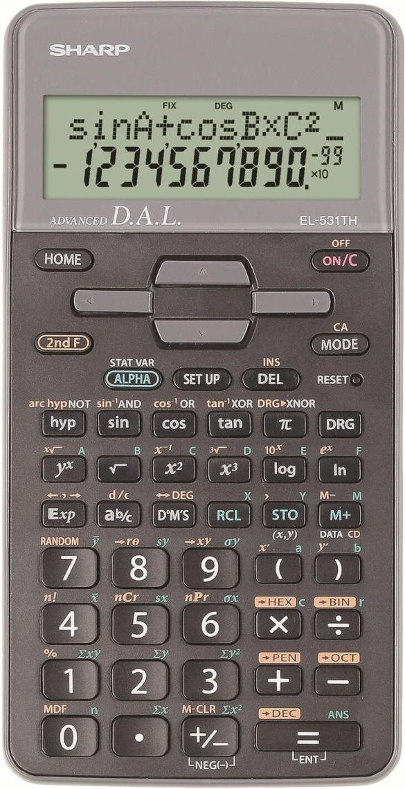 SHARP EL-531TH Schulrechner grau