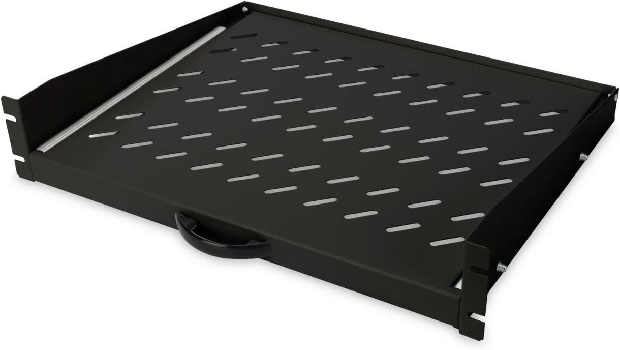Digitus Fachboden 19"-Schränke ausziehbar ab 450mm Tiefe bis 30kg 2HE RAL9005 schwarz