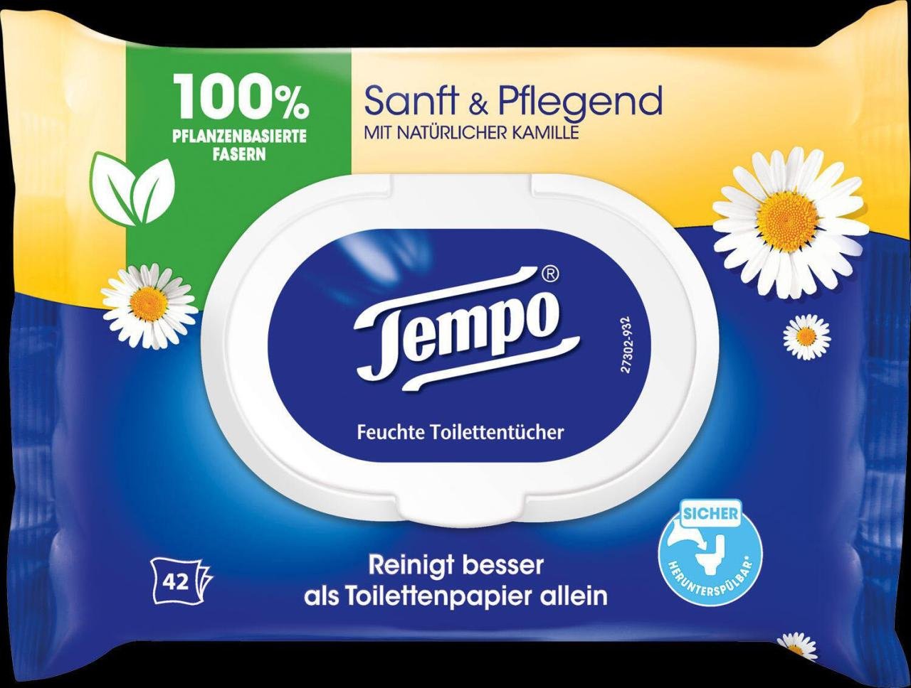 Tempo Feuchtes Toilettenpapier Kamille 1-lagig