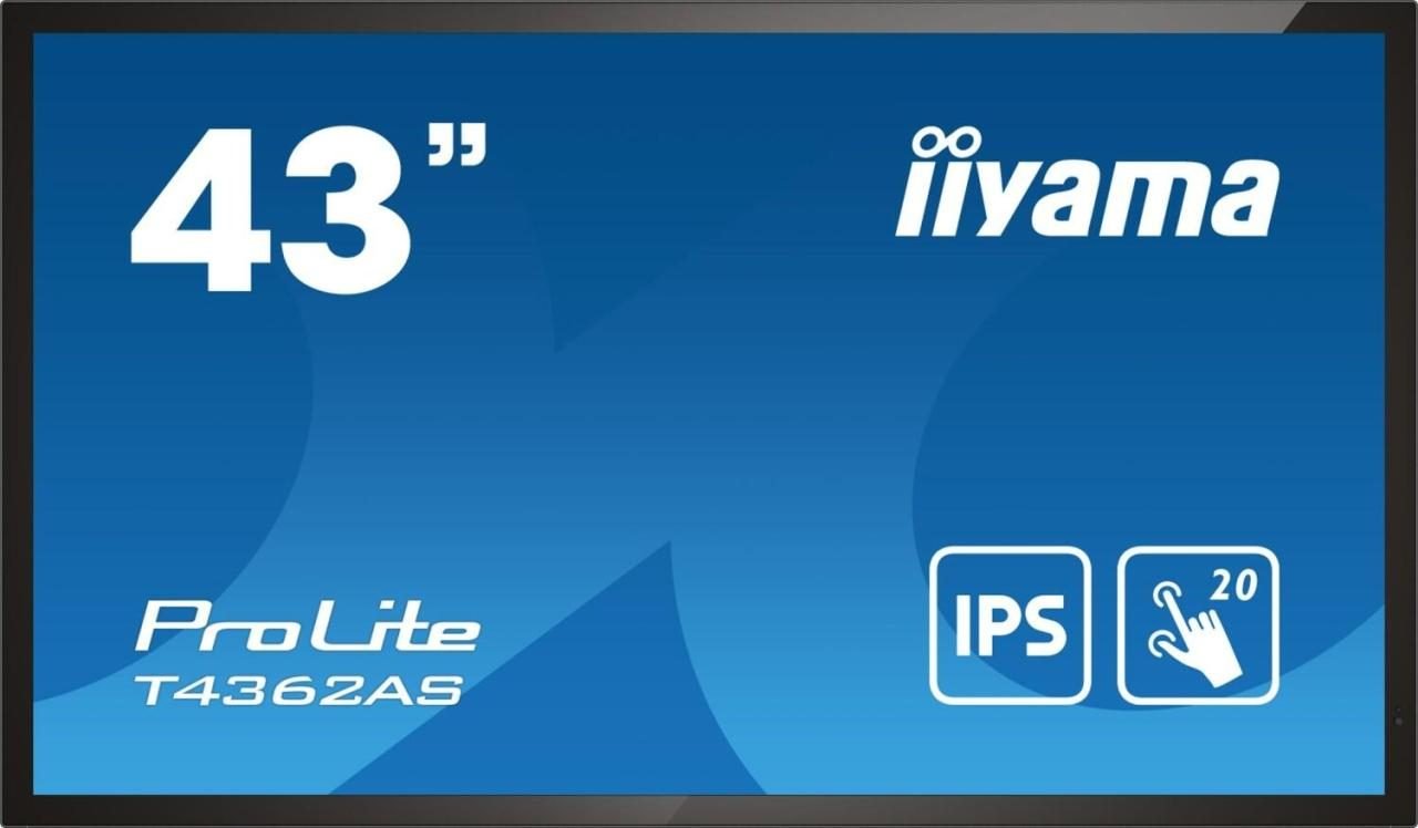 Thumbnail - iiyama PROLITE T4362AS-B1 interaktiv Signage Display 108 cm (42,5 Zoll) 4K-UHD, IPS, 500 cd/m², 24/7, LAN, Android