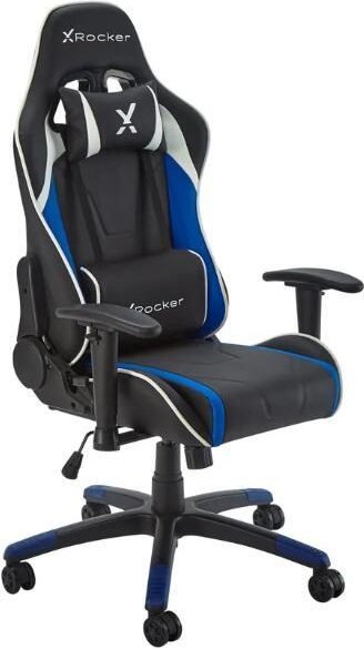 X Rocker Agility Compact eSports - Gaming-Bürodrehstuhl für Kinder & Teenager - blau/schwarz