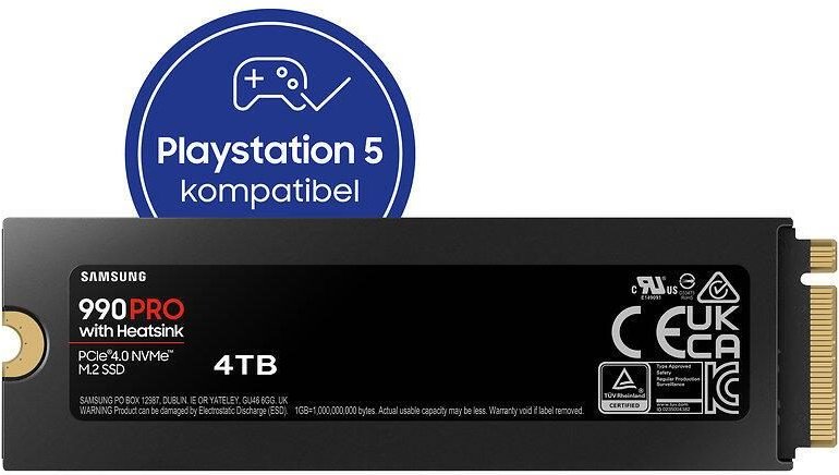 Samsung 990 PRO Heatsink NVMe™ M.2 SSD - 4 TB