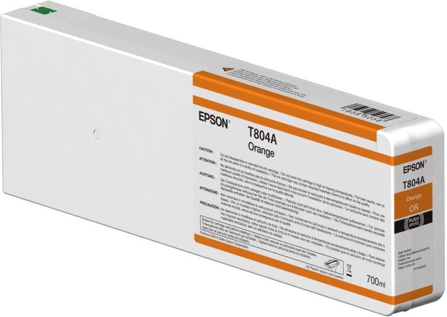 Epson Original T804A00 Druckerpatrone orange 700ml (C13T804A00)