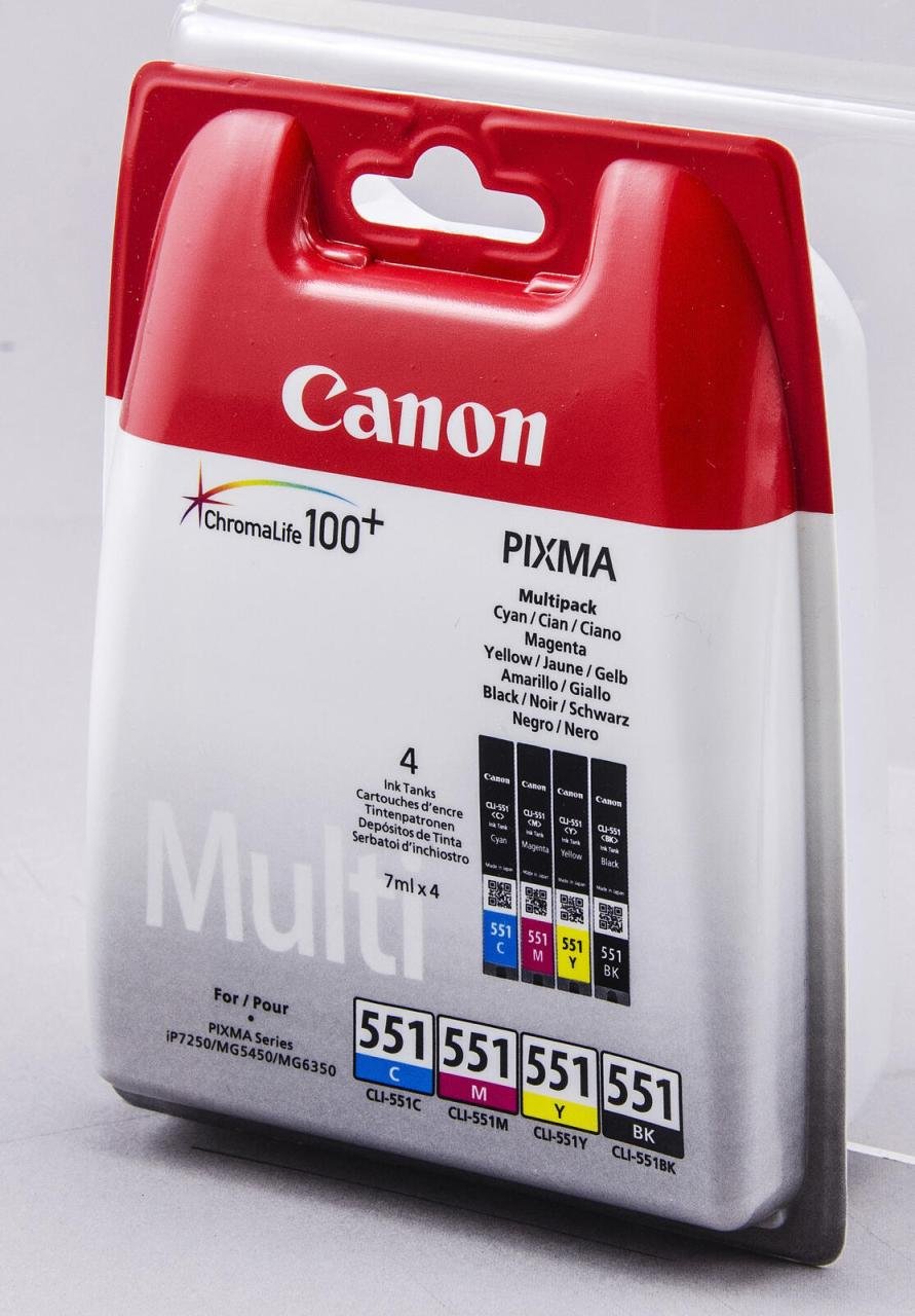 Canon Original CLI-551 Druckerpatronen 4er-Multipack - BK/C/M/Y