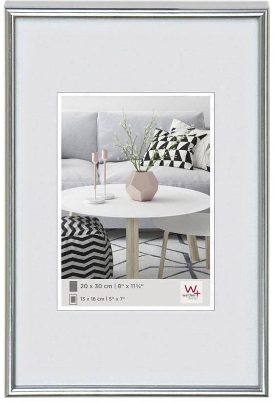 walther design Bilderrahmen Galeria 31,1 x 41,0 cm silber
