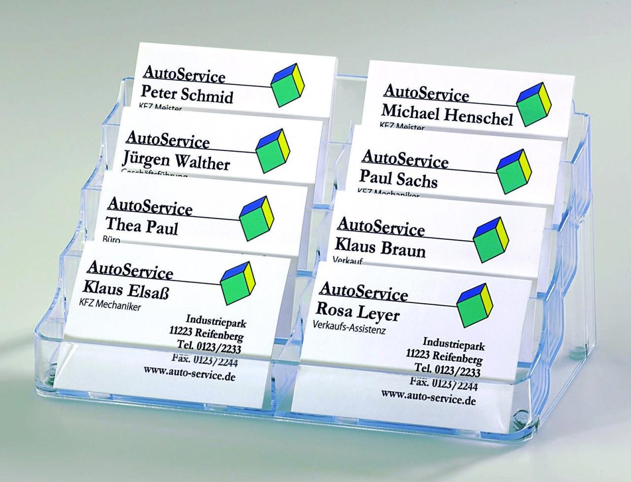 SIGEL Visitenkartenhalter glasklar