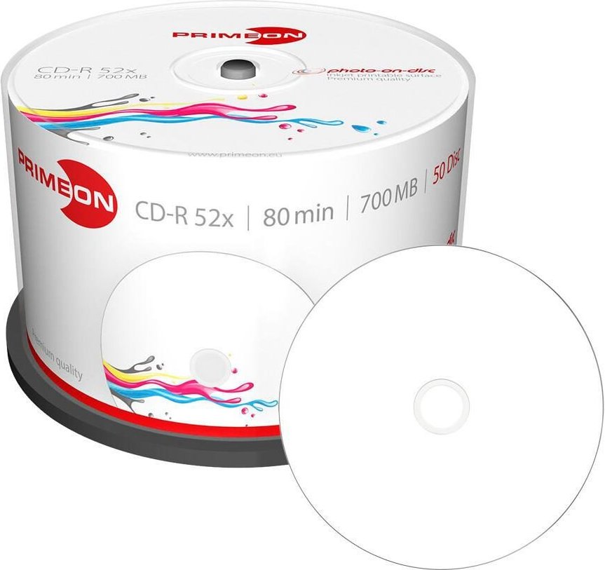 PRIMEON CD-R bedruckbar 50er Spindel