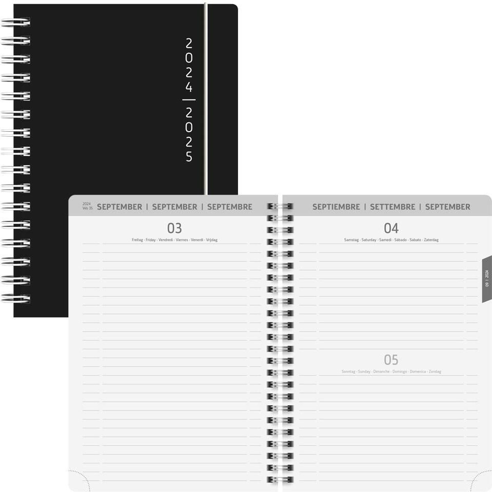 BRUNNEN Schülerkalender Plain Black