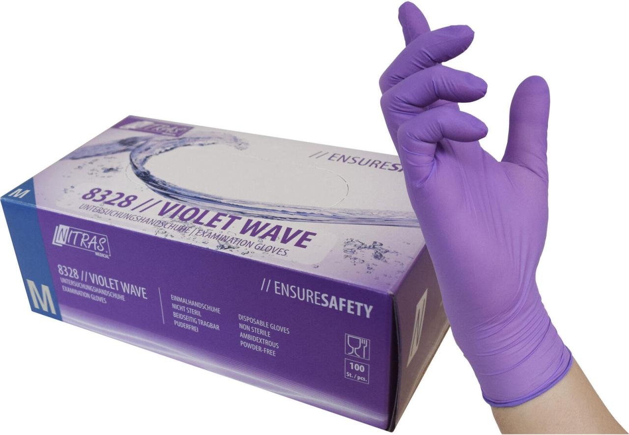 NITRAS® Einmalhandschuhe VIOLET WAVE M lila