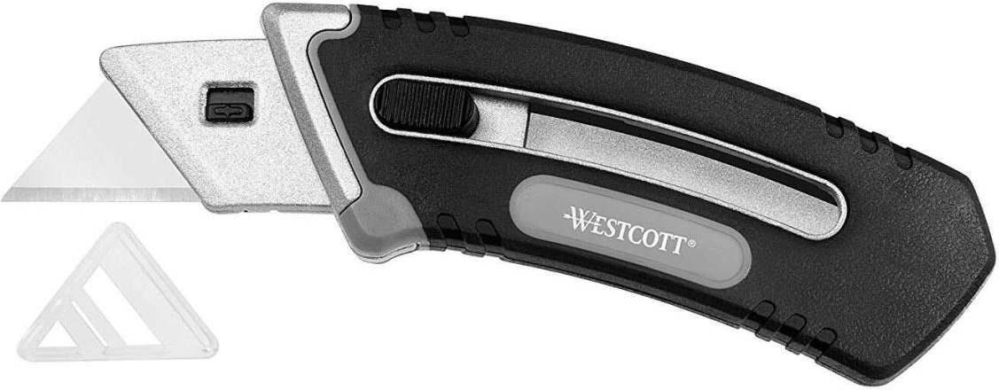 Thumbnail - WESTCOTT Collapsible Utility Knife Cuttermesser 18 mm schwarz, silber