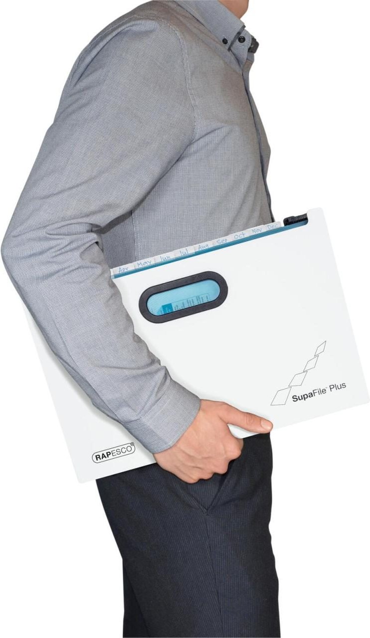 RAPESCO® Fächermappe DIN A4 überbreit 13-Fach weiß